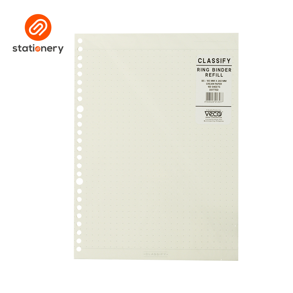 Veco Classify Ring Binder Refill Dotted B5 SM Stationery