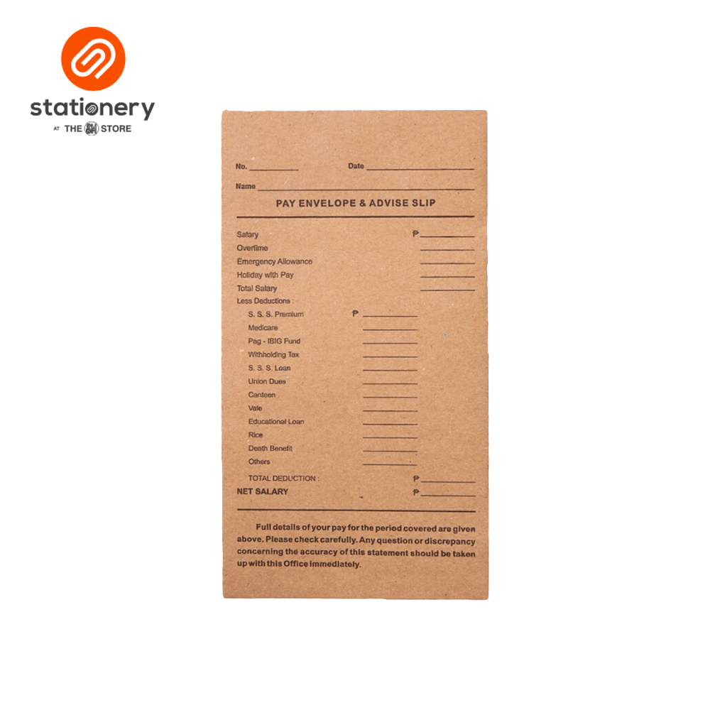 Payroll Envelope 25 Pieces per Pack SM Stationery
