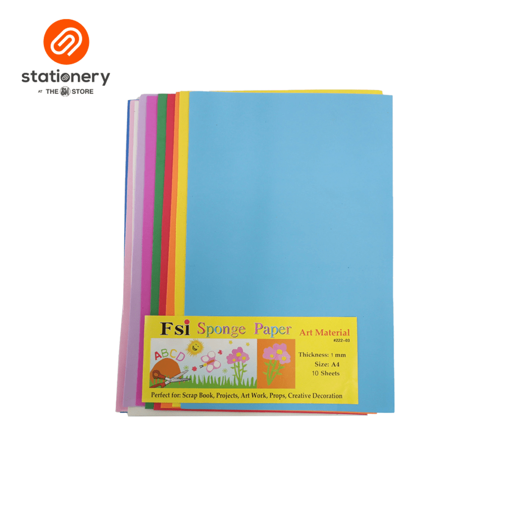 FSI Rubber Foam Art Material A4 10 Sheets SM Stationery