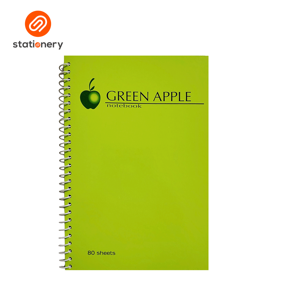 Green Apple Spiral Notebook 80 Leaves-5
