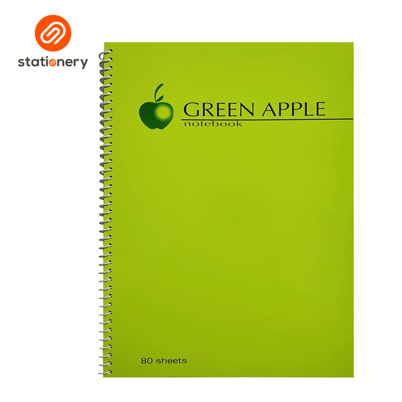 Green Apple Spiral Notebook 80 Leaves-zoom-
