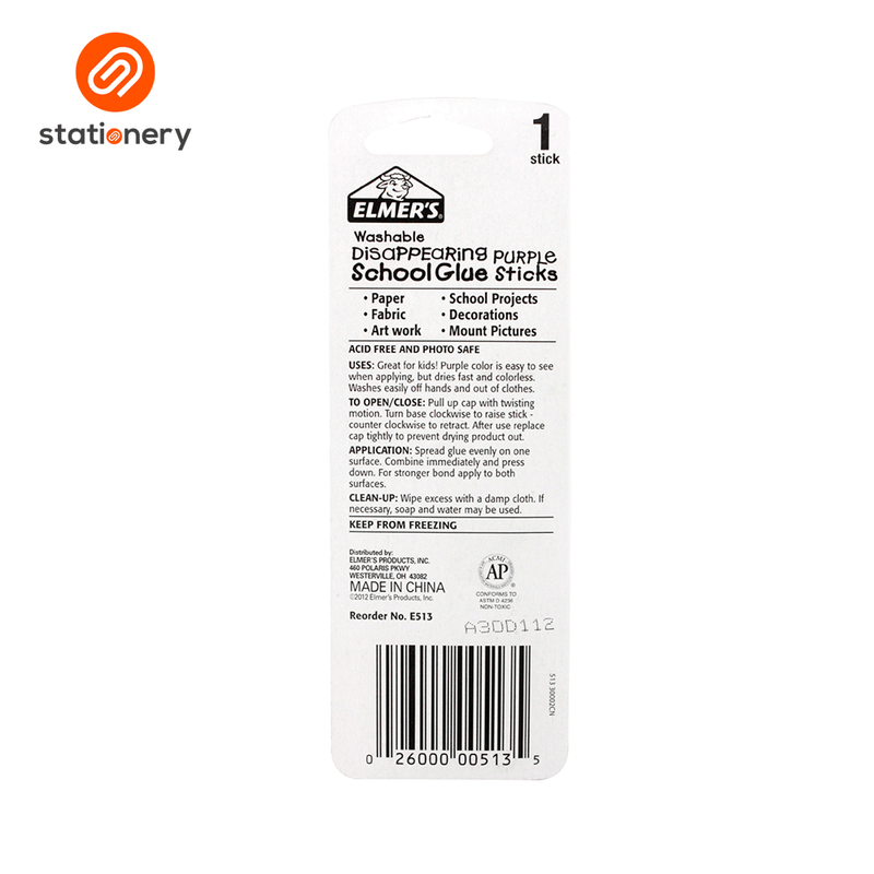 Elmer's Disappearing Purple School Glue Stick 6g-zoom-