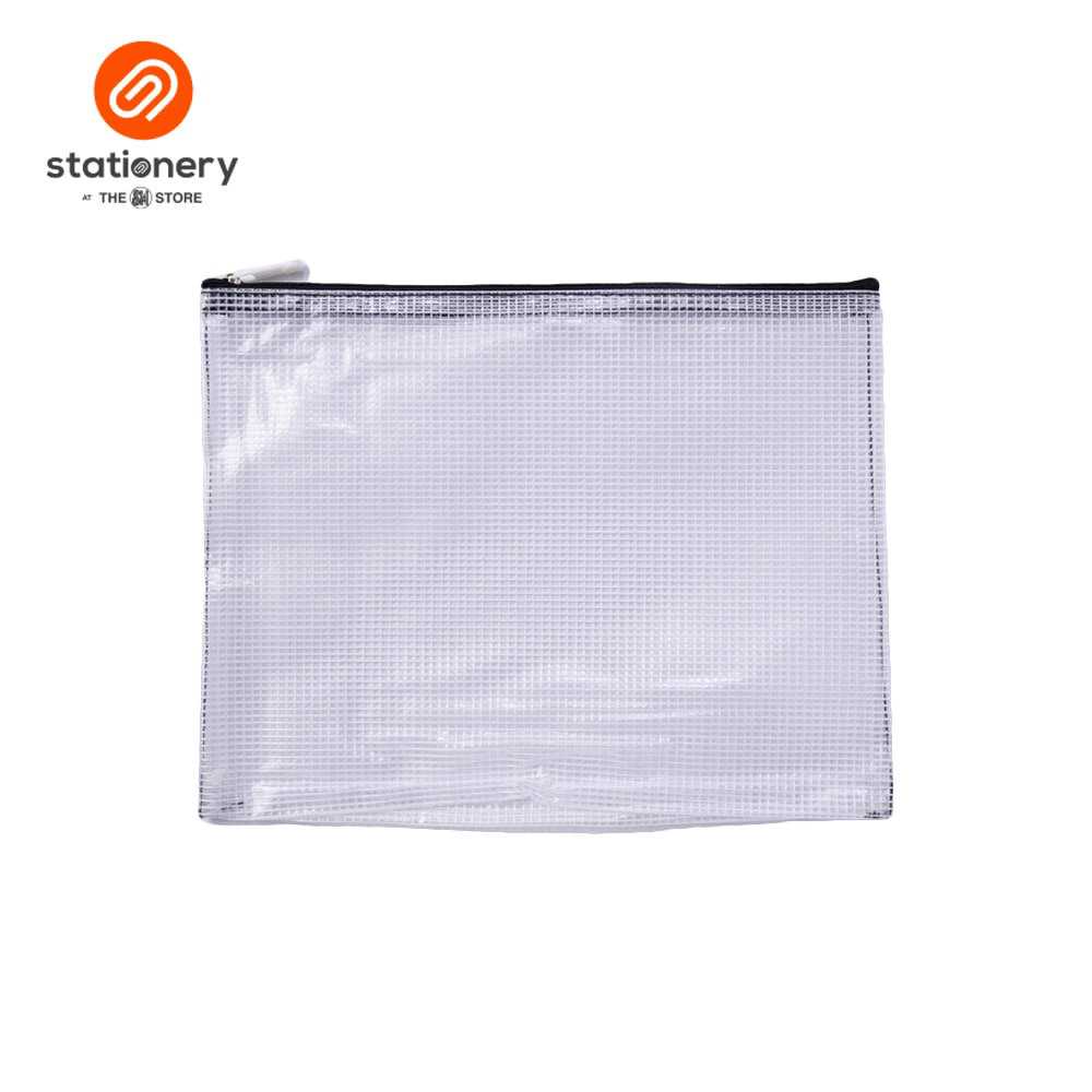 Totemate Zipper Mesh Case White with Black Zipper - B5