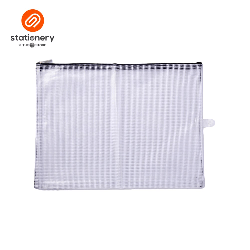 Totemate Zipper Mesh Case White with Black Zipper - B4