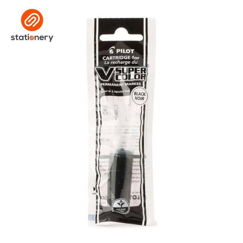 Pilot V Super Color Permanent Marker Ink Cartridge Refill Black-zoom-