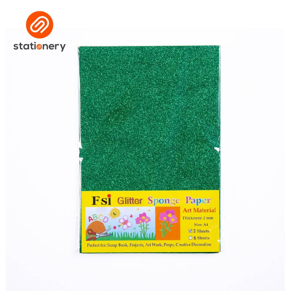 FSI Glitter Rubber Foam A4 3 Sheets-zoom-6