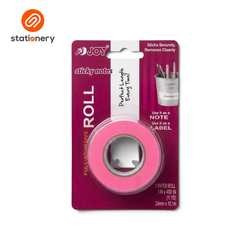 JOY Full-Adhesive Sticky Notes Roll (1 in x 400 in) - Random Color-zoom-