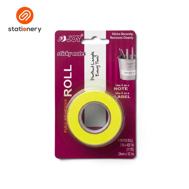 JOY Full-Adhesive Sticky Notes Roll (1 in x 400 in) - Random Color-zoom-