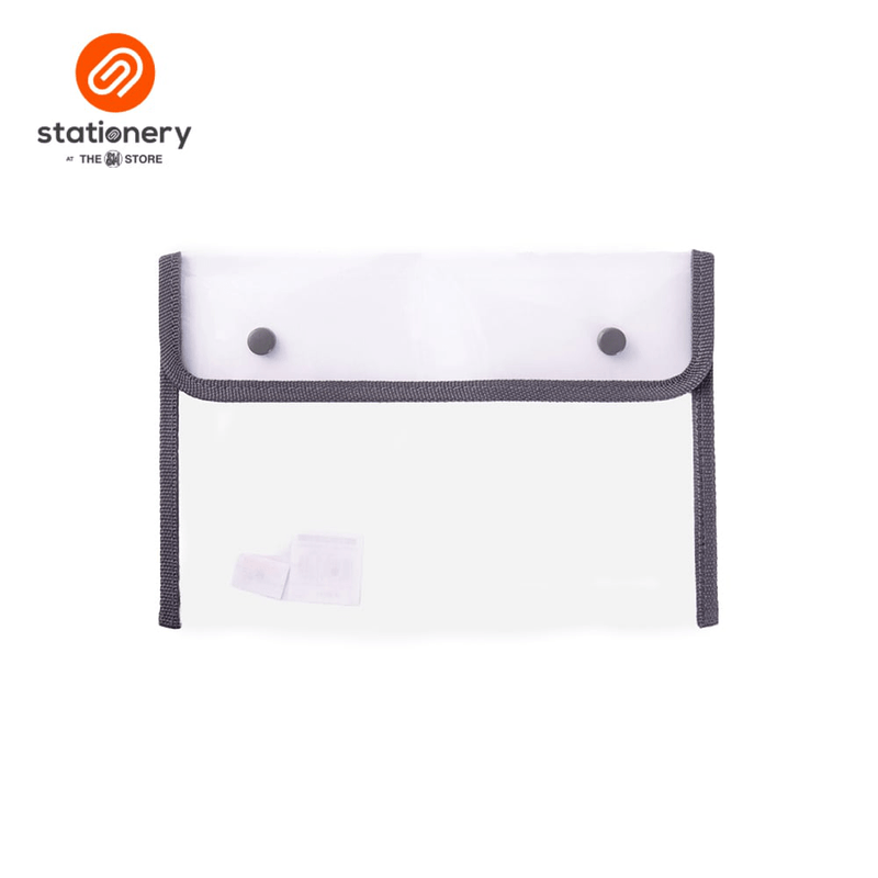 Seagull Plastic Envelope 2 Snap Buttons & Piping - 24.3cm x 16.8cm (Small)-zoom-