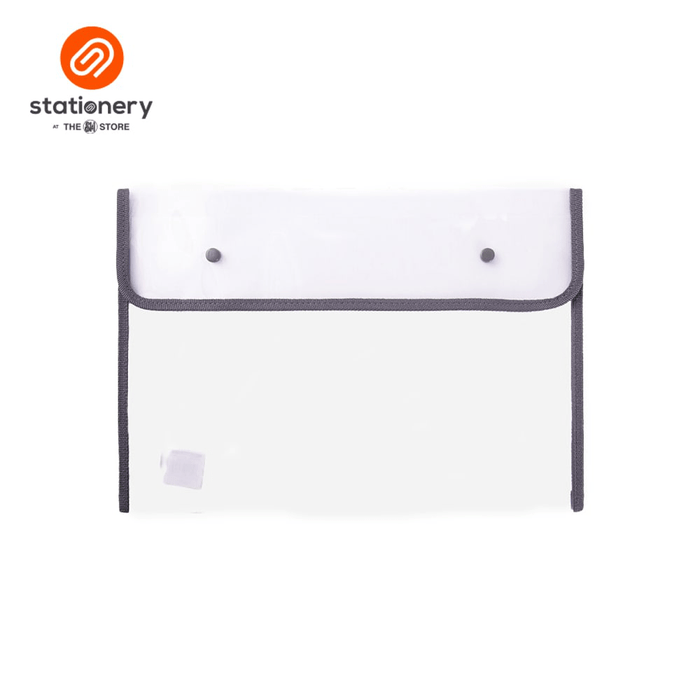 Seagull Plastic Envelope 2 Snap Buttons & Piping - 33cm x 23cm (Large)