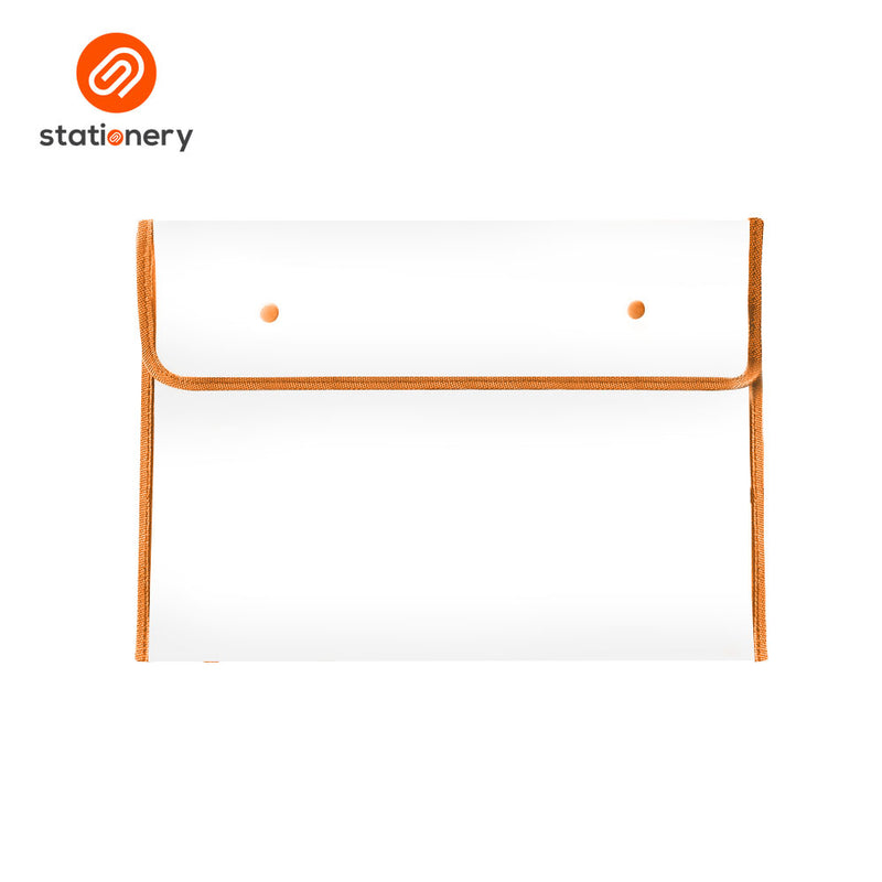 Seagull Plastic Envelope 2 Snap Buttons & Piping - 39.5cm x 27.7cm (X-Large)-zoom-