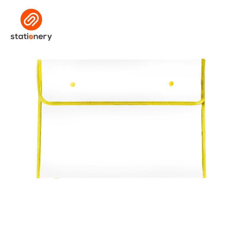 Seagull Plastic Envelope 2 Snap Buttons & Piping - 39.5cm x 27.7cm (X-Large)-zoom-
