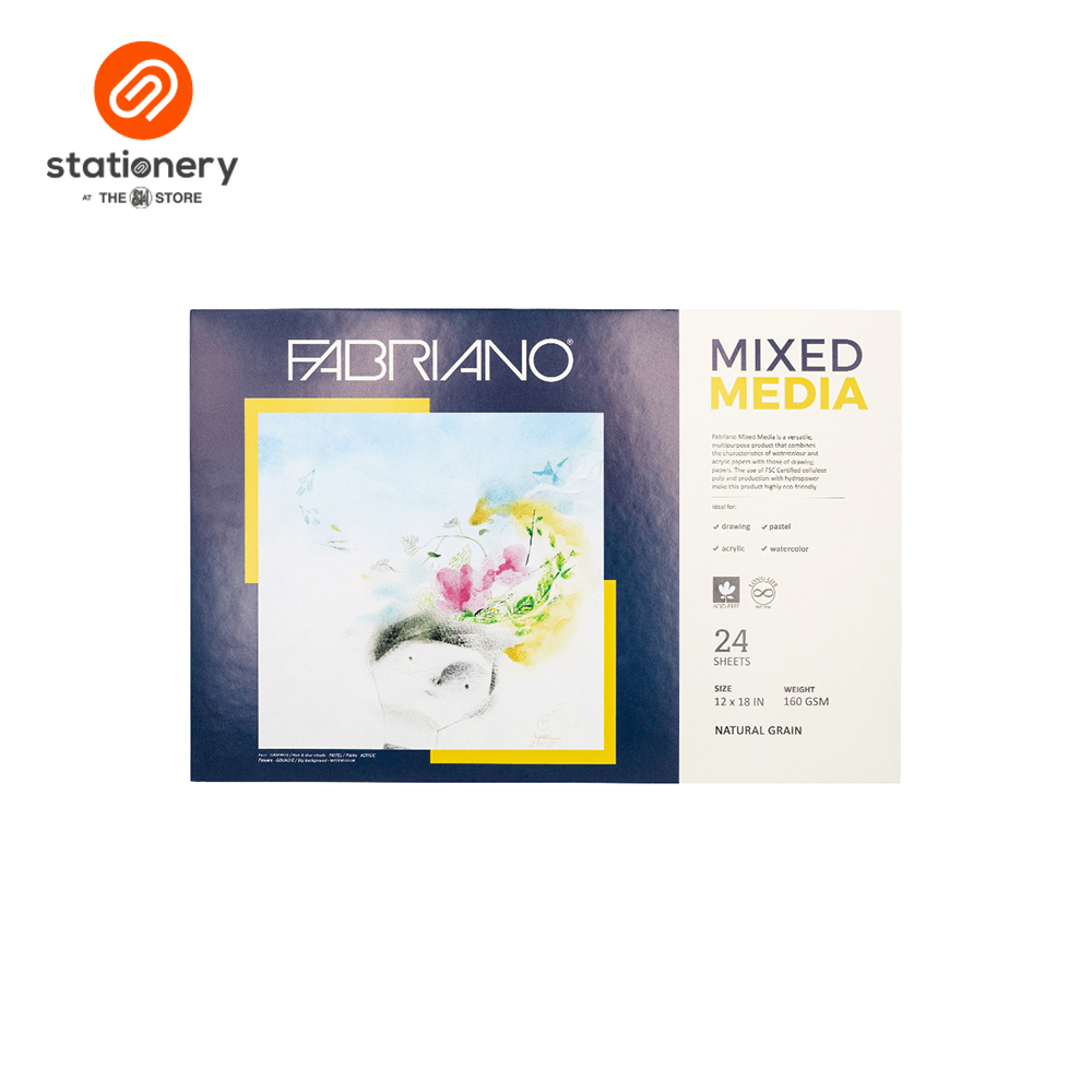 Fabriano Mixed Media Pad 24 Sheets - 12x18"