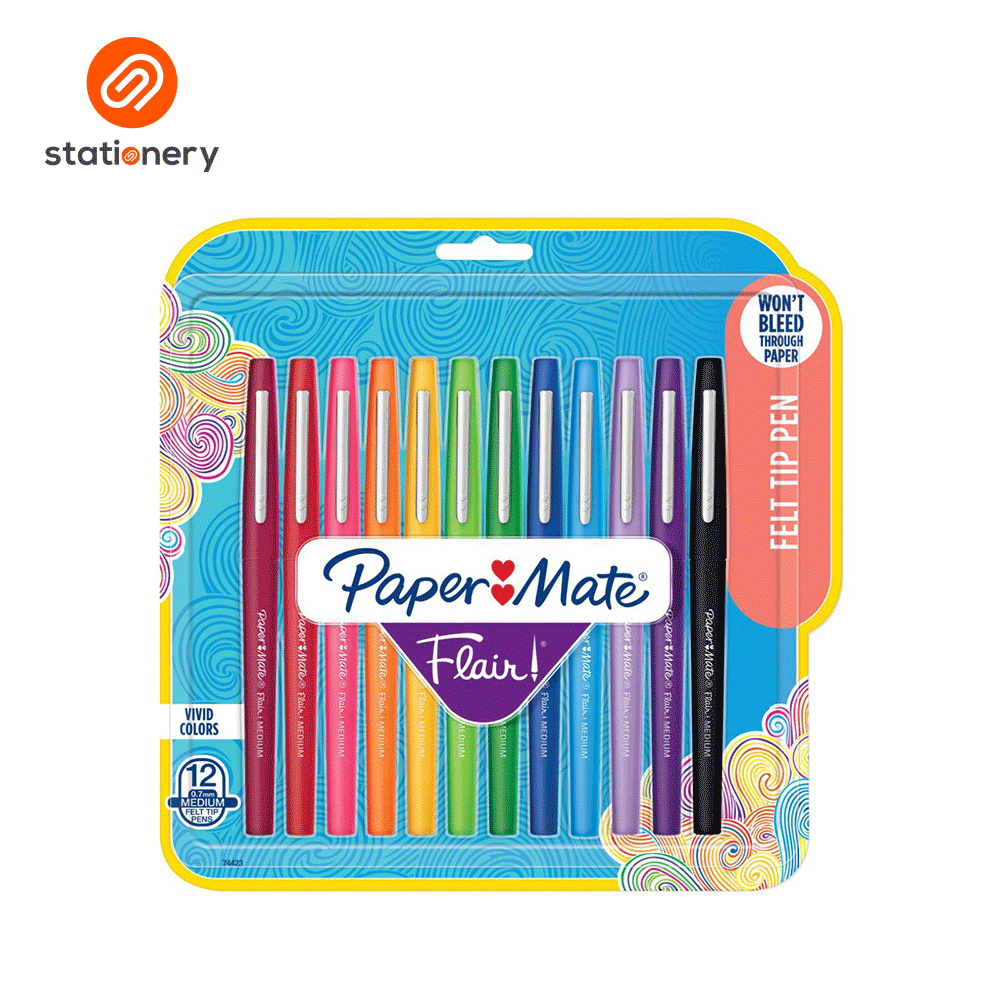 Paper Mate Flair Fashion Medium Point 0.7mm Assorted 12ct