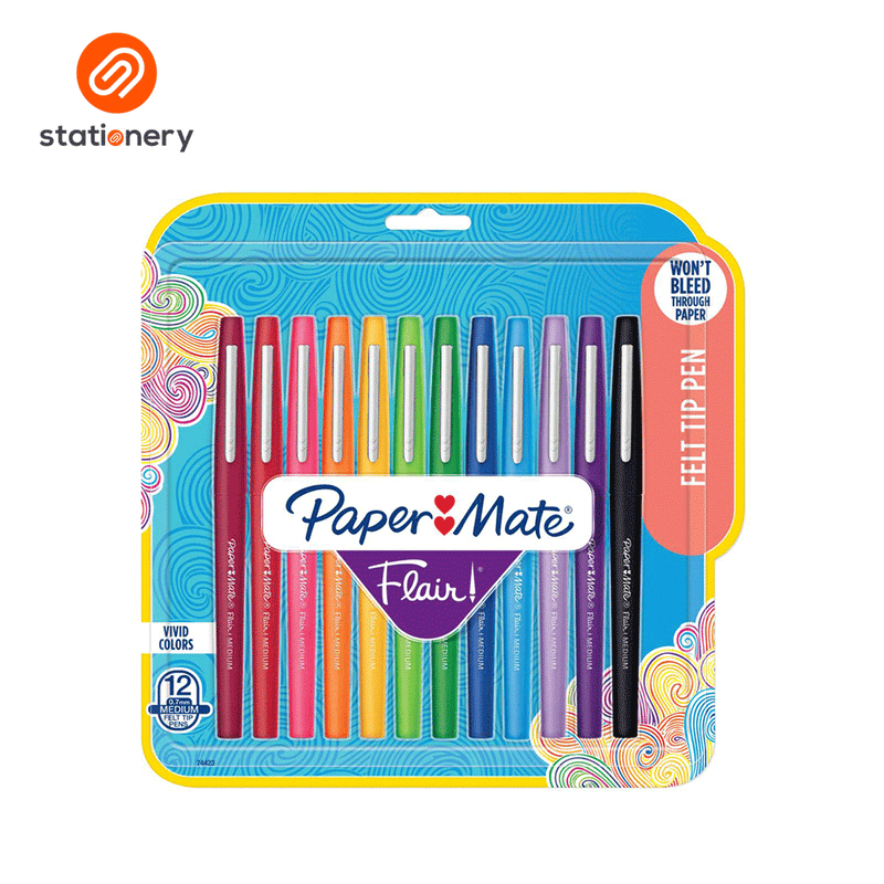 Paper Mate Flair Fashion Medium Point 0.7mm Assorted 12ct-zoom-