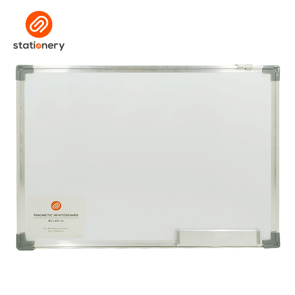 Magnetic Whiteboard with Pen Aluminum Frame - 45x60cm-zoom-1