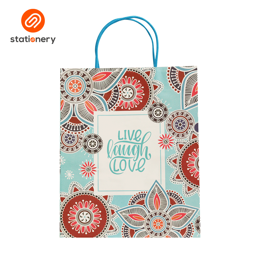 Bleach Kraft Bag Live Laugh Love - 28x14x38cm (Large)-1