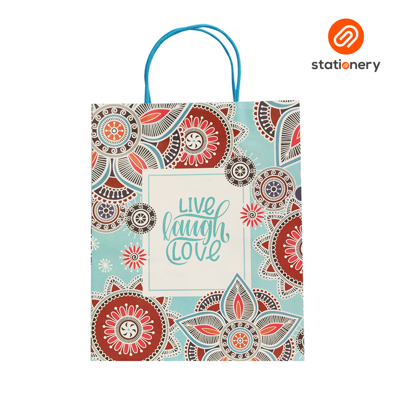 Bleach Kraft Bag Live Laugh Love - 23x10x28cm (Medium)-zoom-