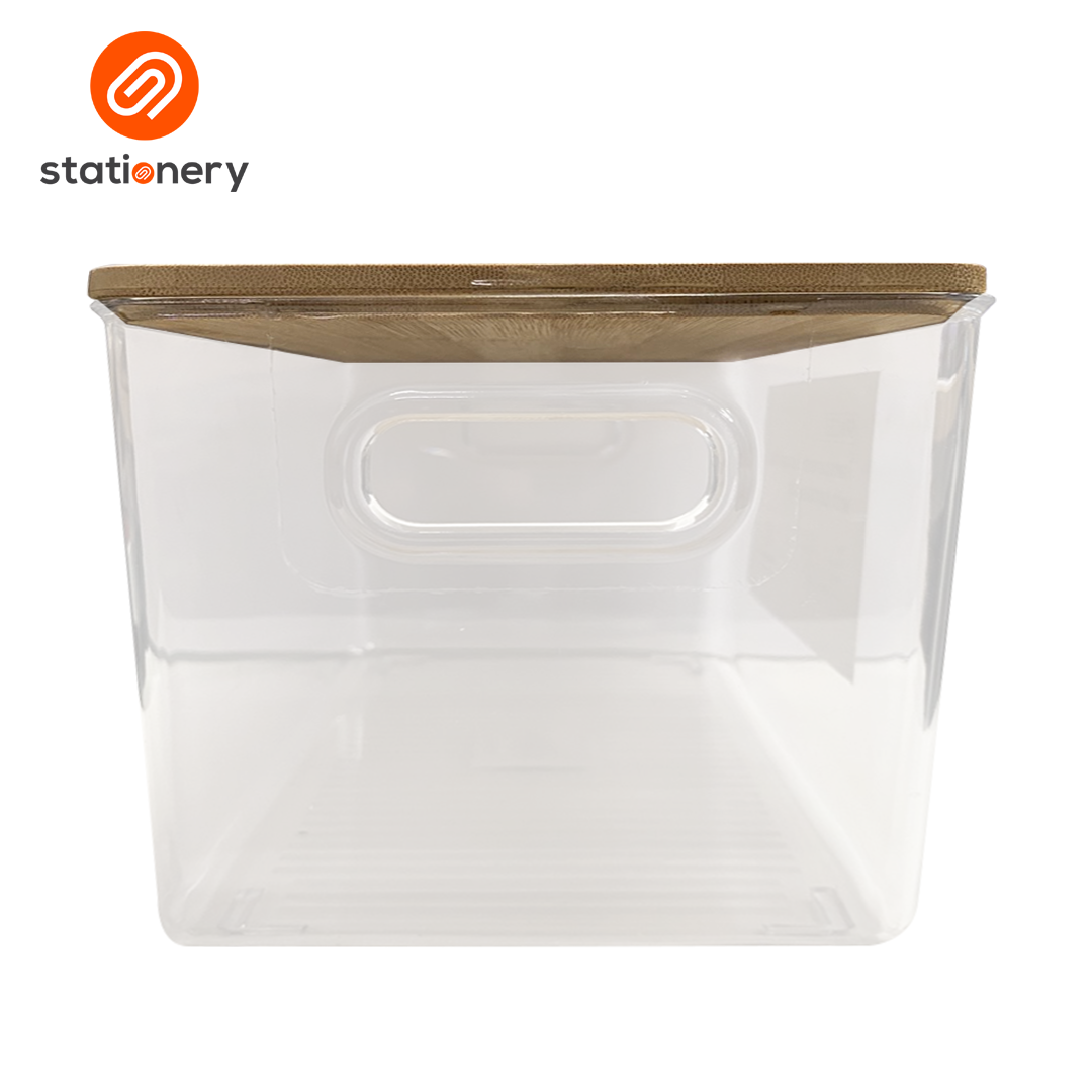 Spaces Transparent Storage Box with Wooden Lid-zoom-4