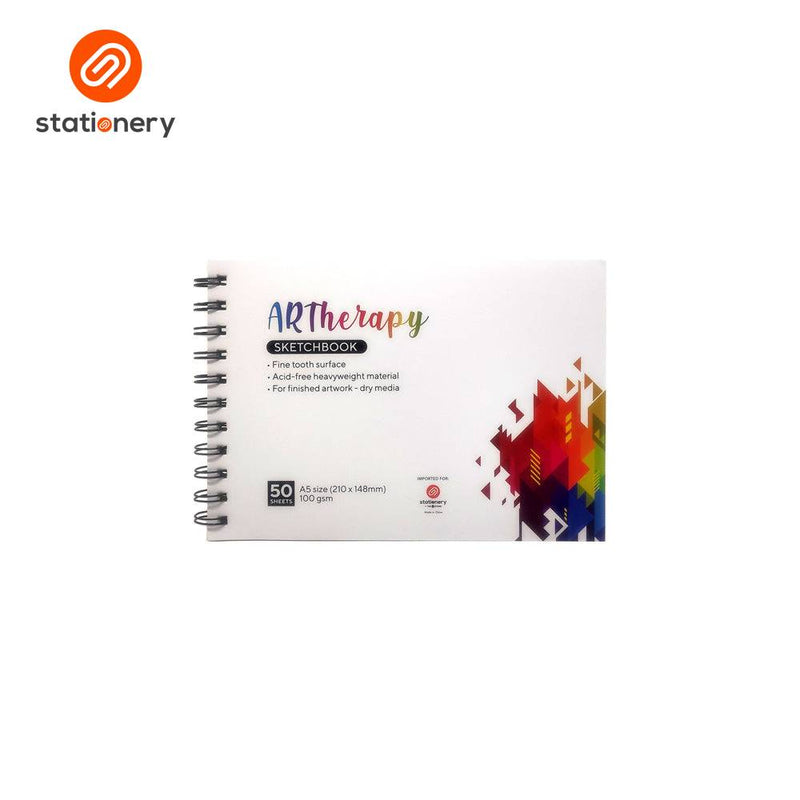 Artherapy Spiral Sketch Book 100GSM 50 Sheets - A5-zoom-