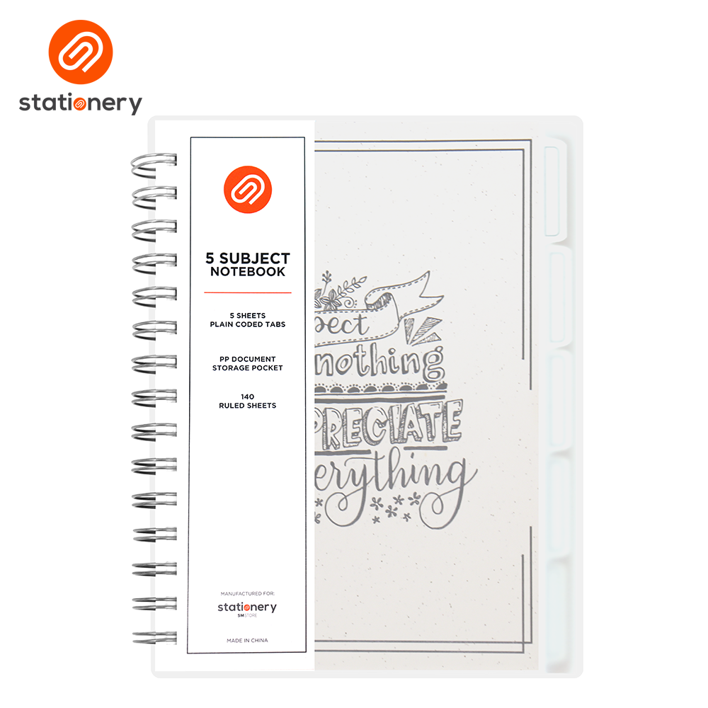 5 Subject Notebook with Pouch  - Stamping-zoom-5