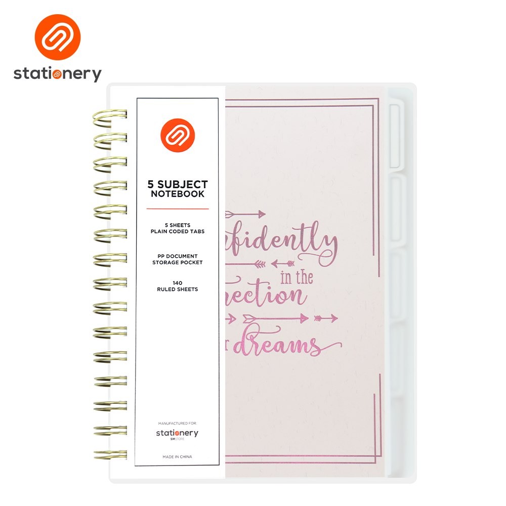 5 Subject Notebook with Pouch  - Stamping-zoom-6