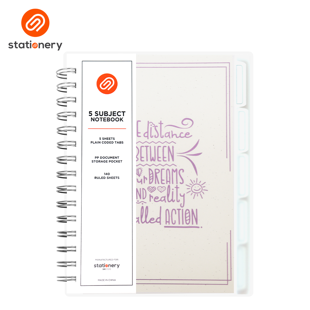 5 Subject Notebook with Pouch  - Stamping-zoom-4