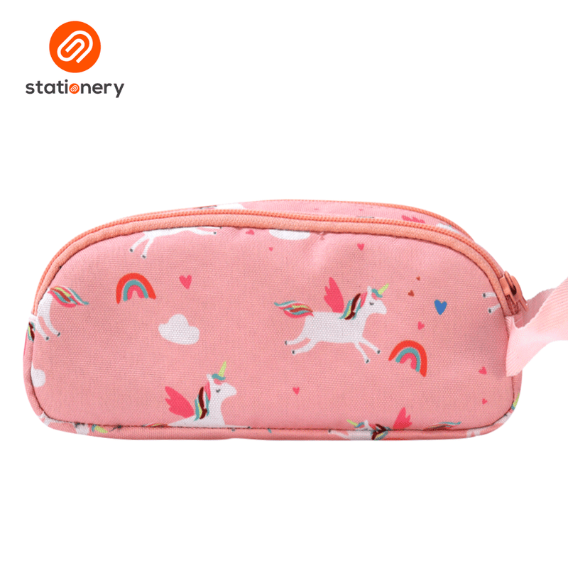 Multi Purpose Pencil Case with 2 Zippers and Handle-zoom-
