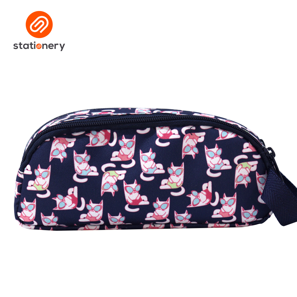 Multi Purpose Pencil Case with 2 Zippers and Handle-zoom-14