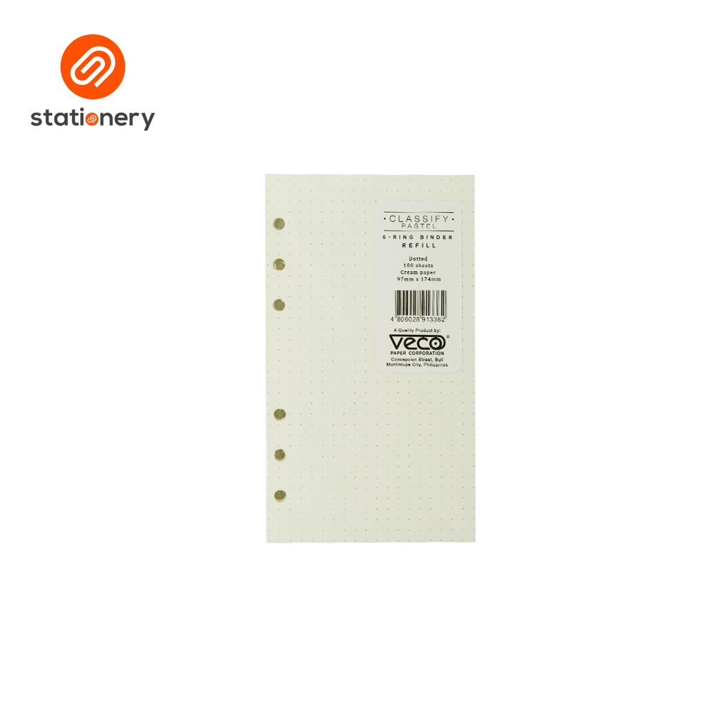 Veco Classify 6-ring Binder Refill Set 100lvs 4x7 inches-2
