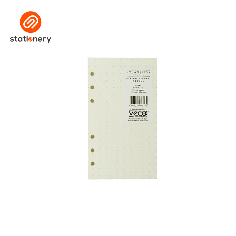 Veco Classify 6-ring Binder Refill Set 100lvs 4x7 inches-zoom-