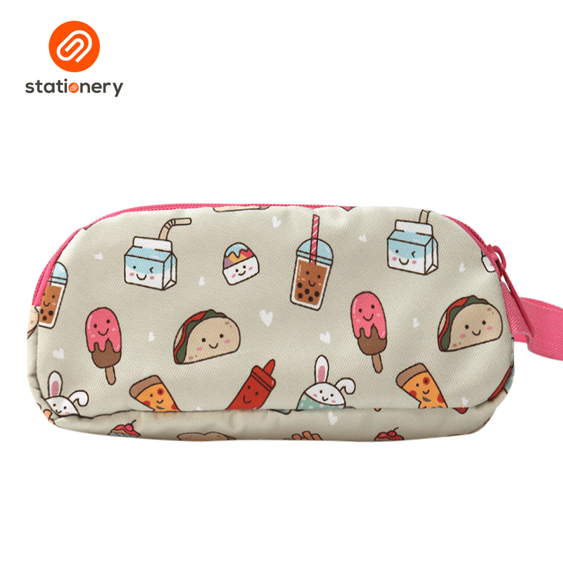 Multi Purpose Pencil Case with 2 Zippers and Handle-zoom-