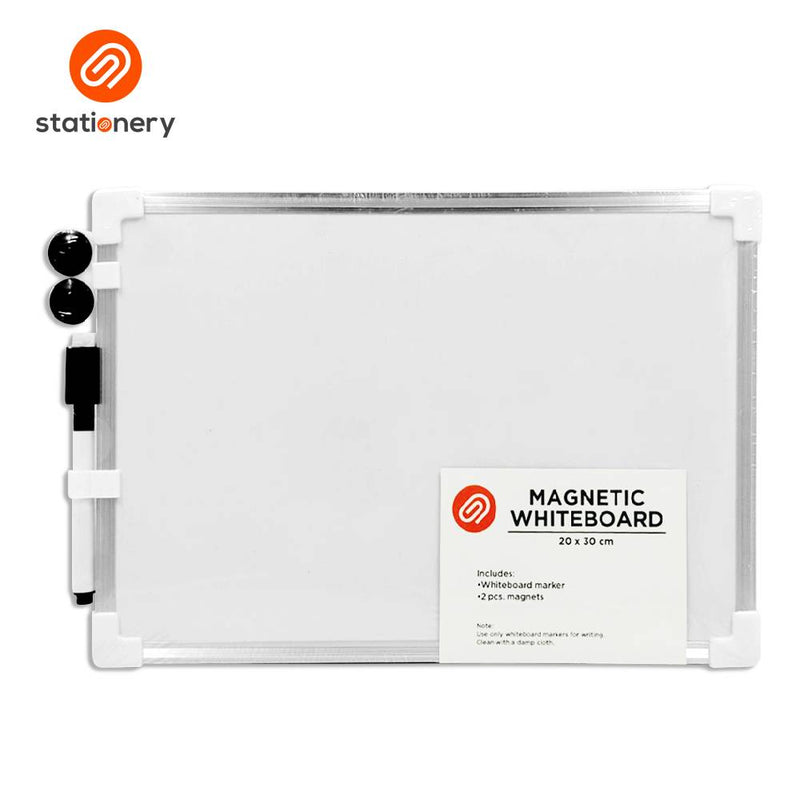 Magnetic Whiteboard with Pen Aluminum Frame - 20x30cm-zoom-