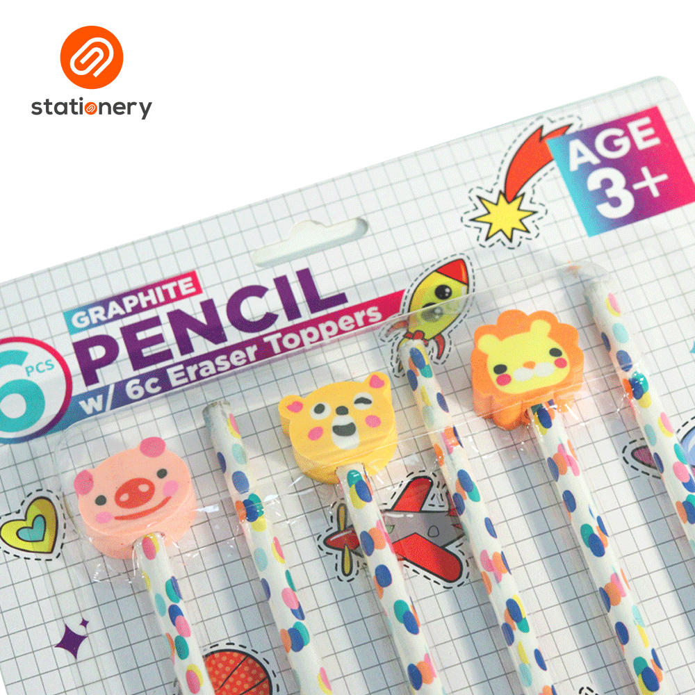 Graphite Pencil with Eraser on Top-4
