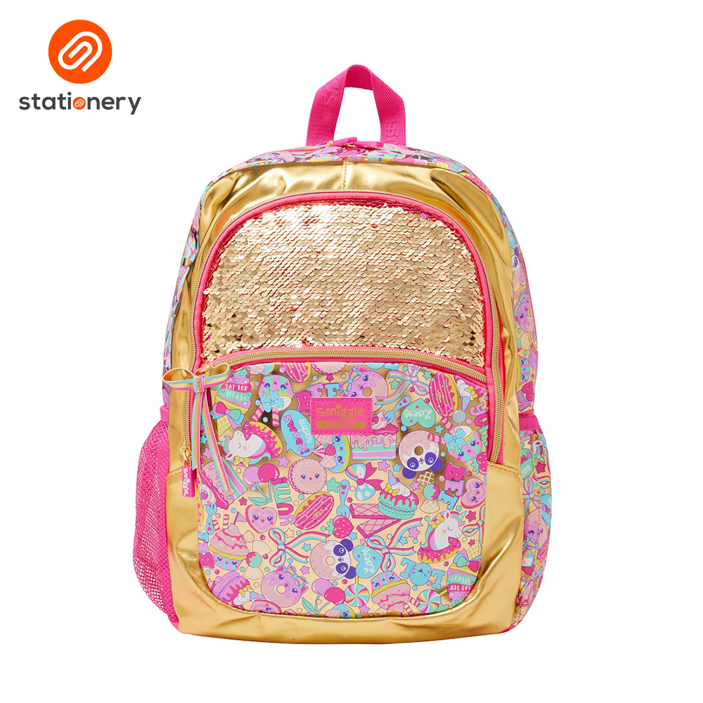 Smiggle 20th Birthday Classic Backpack Gold SM Stationery