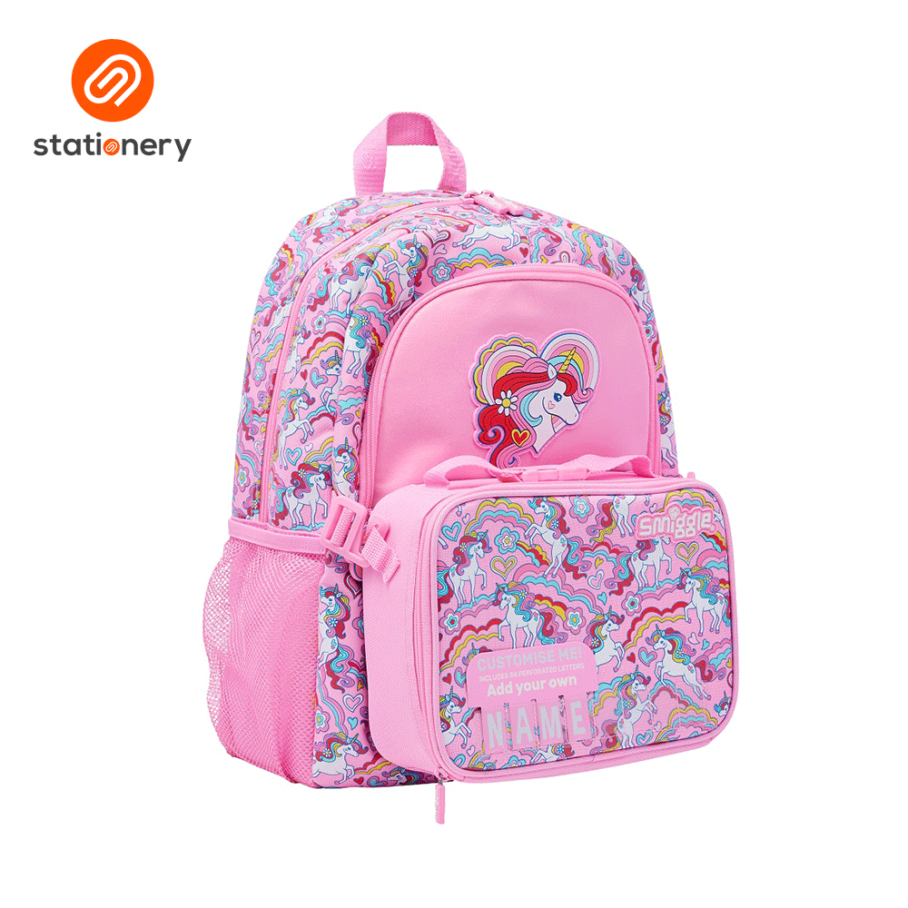 Smiggle top pink backpack