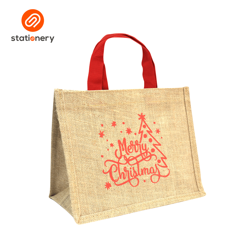 Christmas Eco Jute Bag - Main Image
