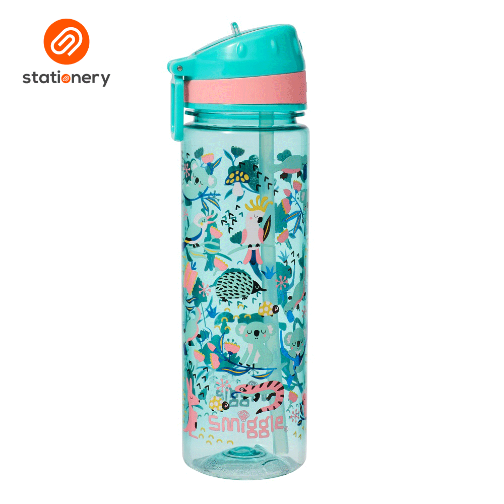 Smiggle Hi There Drink Up Plastic Drink Bottle 650Ml - Aqua – SM Stationery