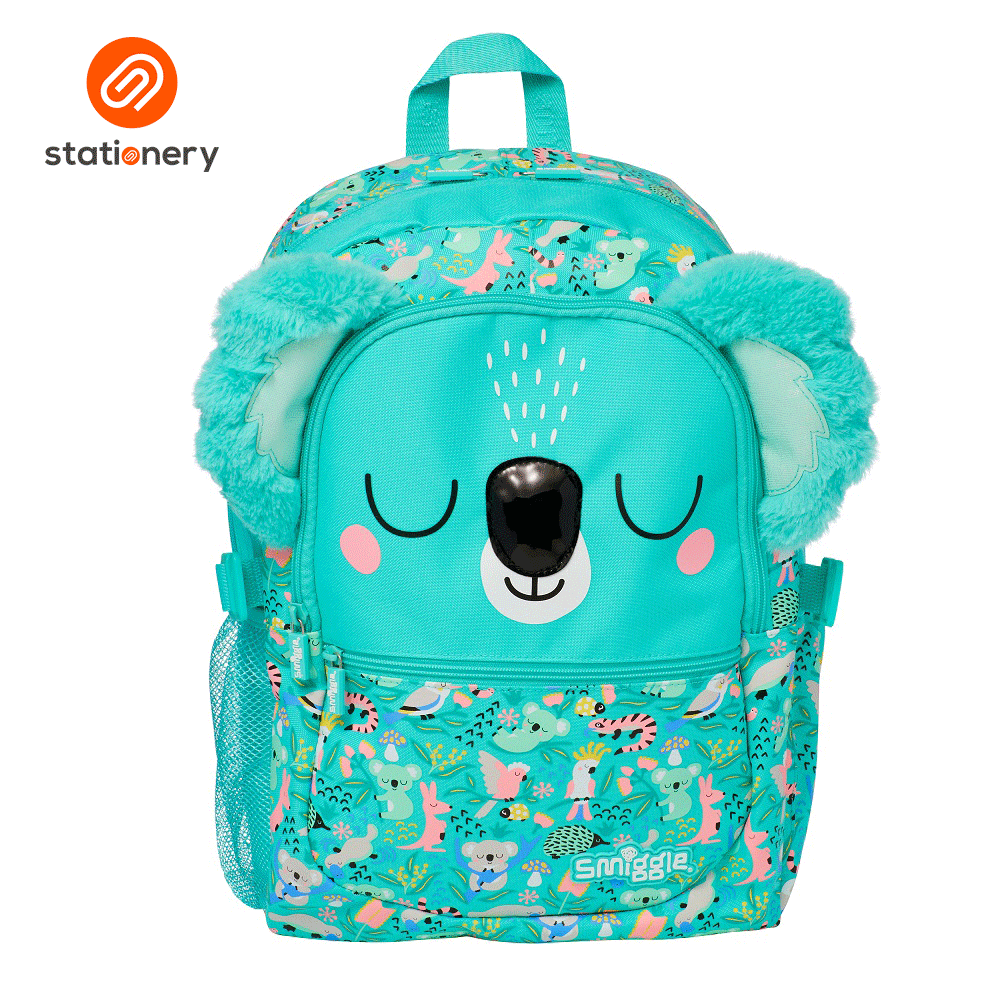 Smiggle Hi There Classic Backpack Aqua SM Stationery