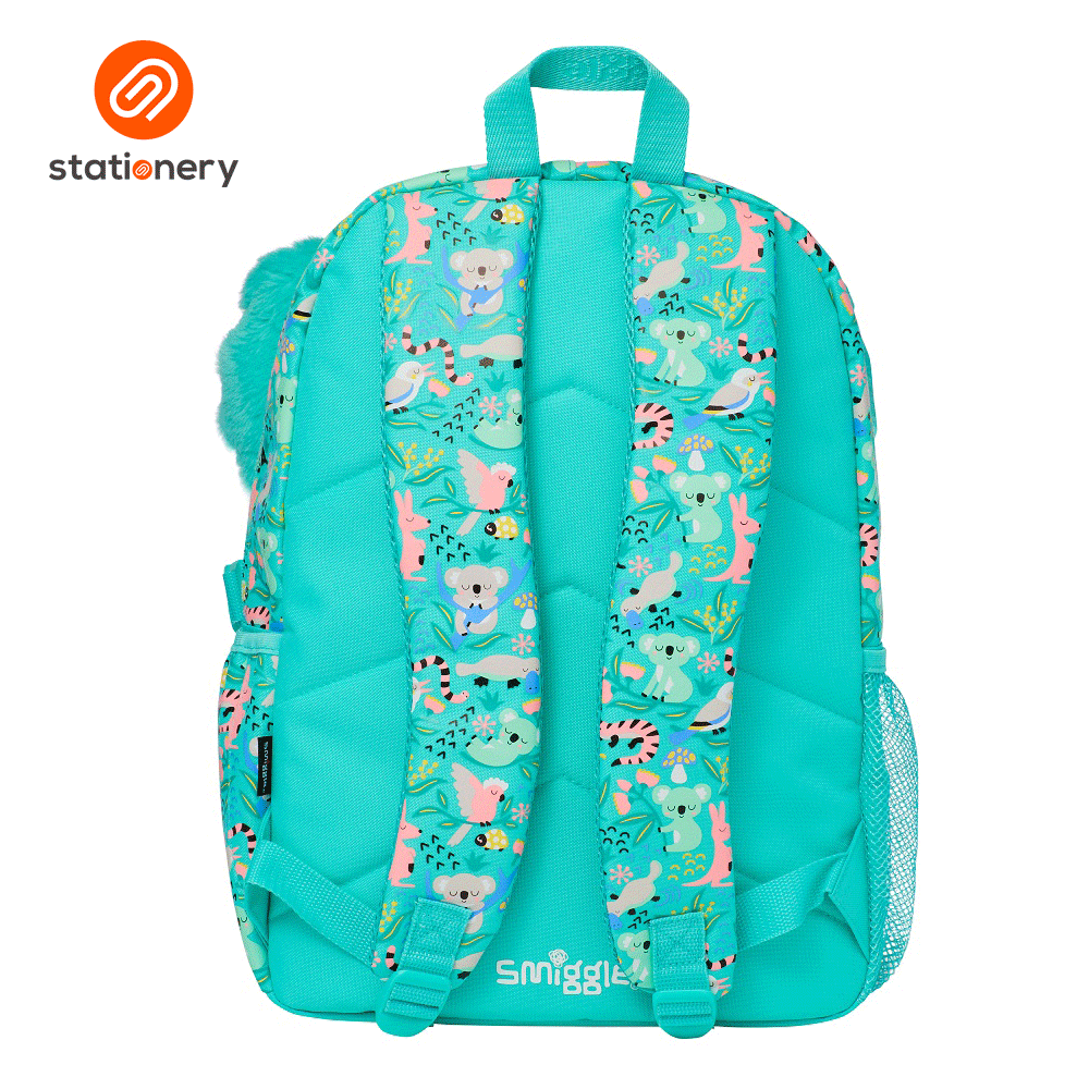 Smiggle Hi There Classic Backpack Aqua SM Stationery