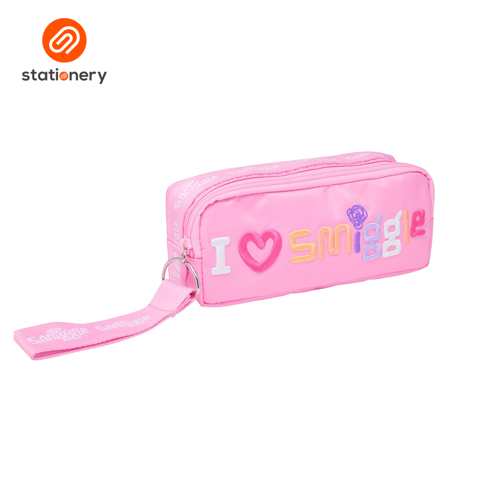Smiggle Smiggler Oblong Pencil Case - Pink