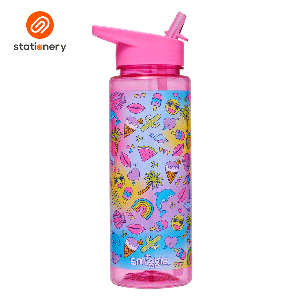 Smiggle Wonder World Spout Plastic Drink Bottle 750Ml - Mix-zoom-2