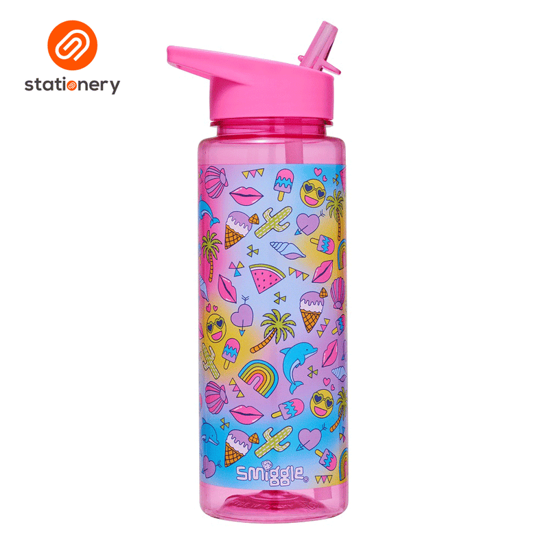 Smiggle Wonder World Spout Plastic Drink Bottle 750Ml - Mix-zoom-