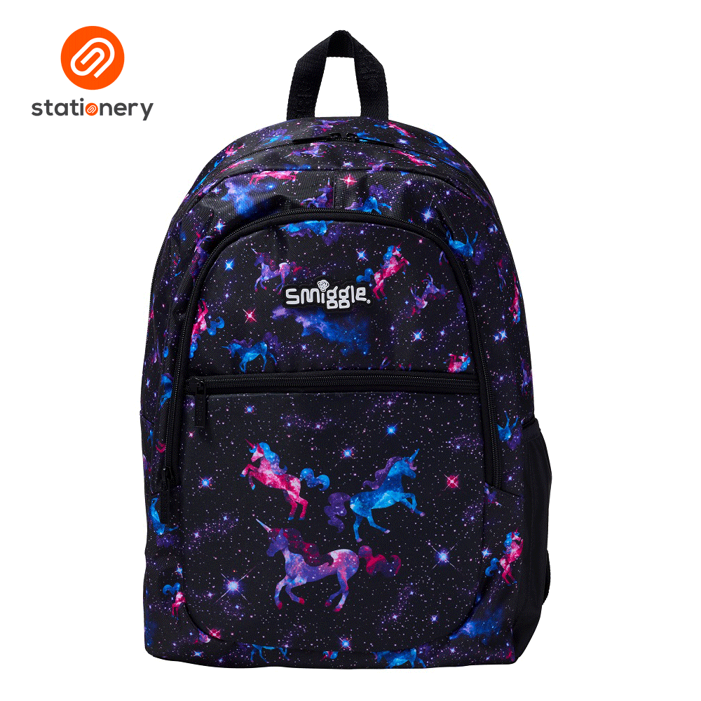 Smiggle Wonder World Classic Lite Backpack - Black Mix