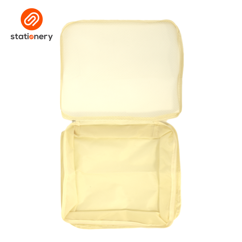 Explore Packing Cubes Travel Organizer Pack of 3 - Beige-zoom-