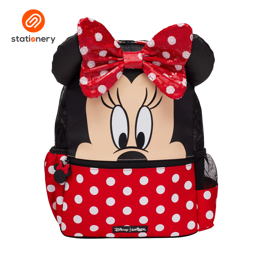 Smiggle Minnie Mouse Junior Character Hoodie Backpack SM Stationery