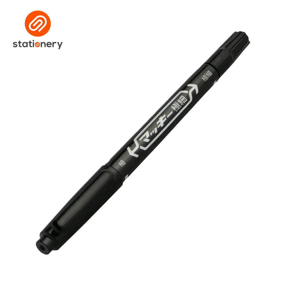 Zebra Double Tip Permanent Marker Black MO-120
