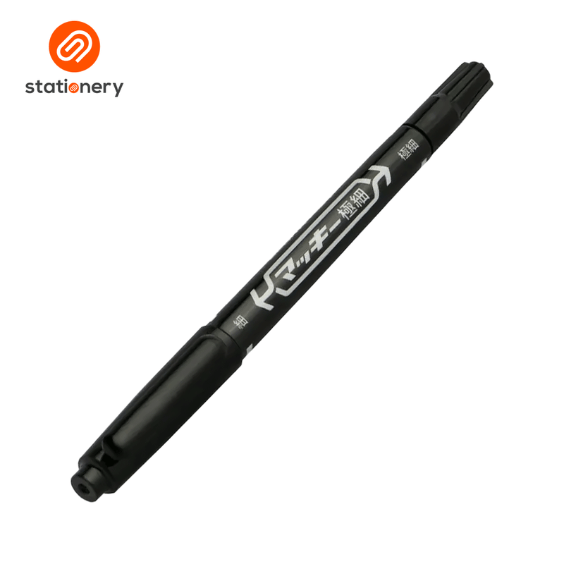 Zebra Double Tip Permanent Marker Black MO-120-zoom-