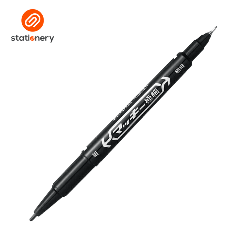 Zebra Double Tip Permanent Marker Black MO-120-zoom-