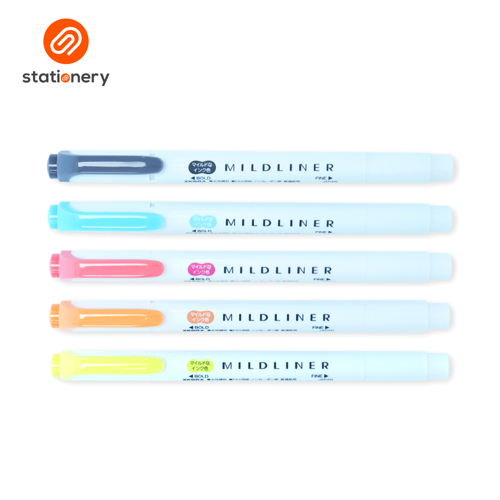 Zebra Mildliner Dual Tip Highlighter 5 Color Set WKT7-N-5C (Friendly Color Set)-2